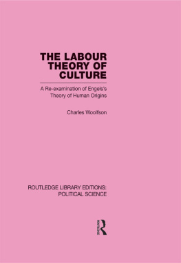 Charles Woolfson Labour Theory of Culture Routledge Library Editions: Political Science Volume 42