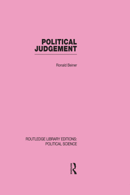 Ronald Beiner Political Judgement