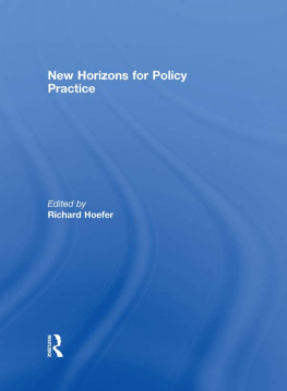 Richard Hoefer New Horizons for Policy Practice