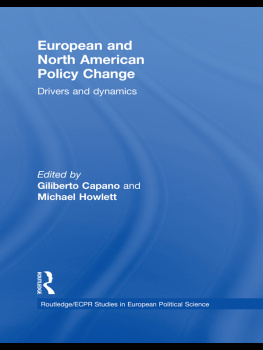 Giliberto Capano - European and North American Policy Change: Drivers and Dynamics