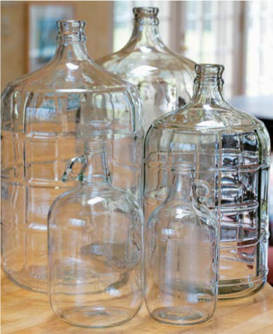 From left to right back row 5-gallon carboy 6-gallon carboy 3-gallon - photo 13