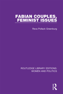 Reva Pollack Greenburg - Fabian Couples, Feminist Issues