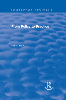 Martin Rein - From Policy to Practice