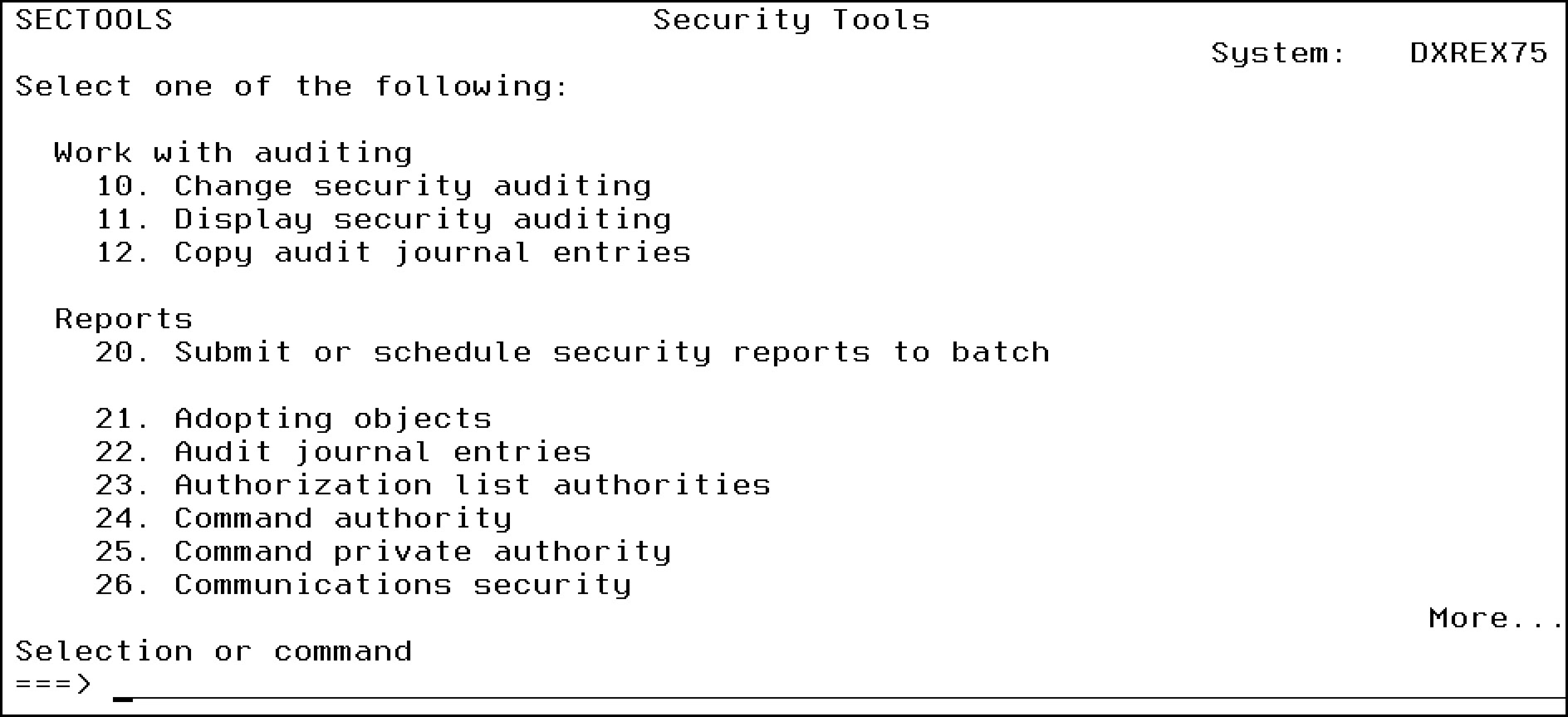 Figure 142 Auditing commands and Reports are on the second page of the menu - photo 2