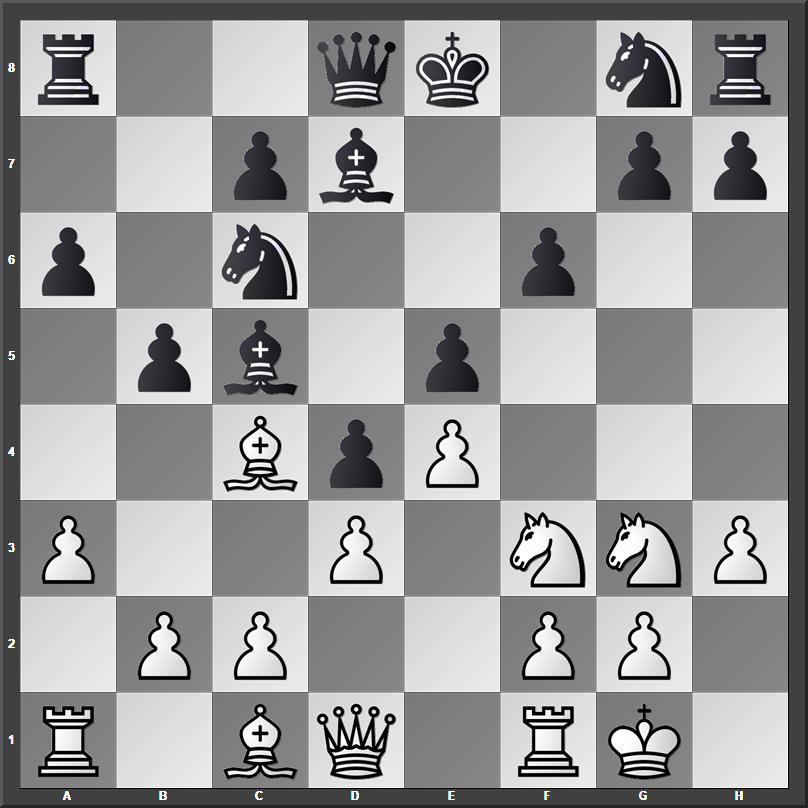 I thought about 11Bd5 Nge7 but I missed the follow-up with 12Nh5 when White - photo 3