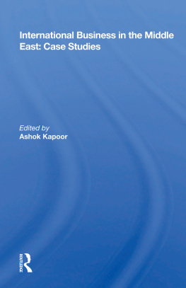 Ashok Kapoor International Business in the Middle East: Case Studies