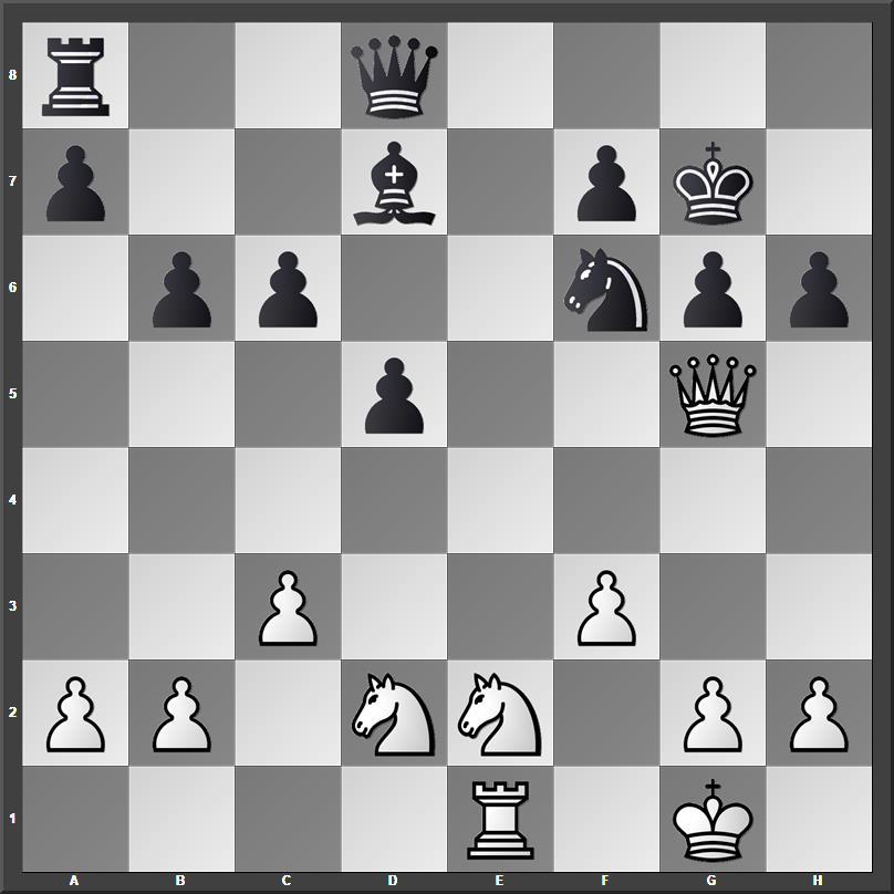 White should retreat the queen but fails to see my h- pawn 22f4 hxg5 - photo 12