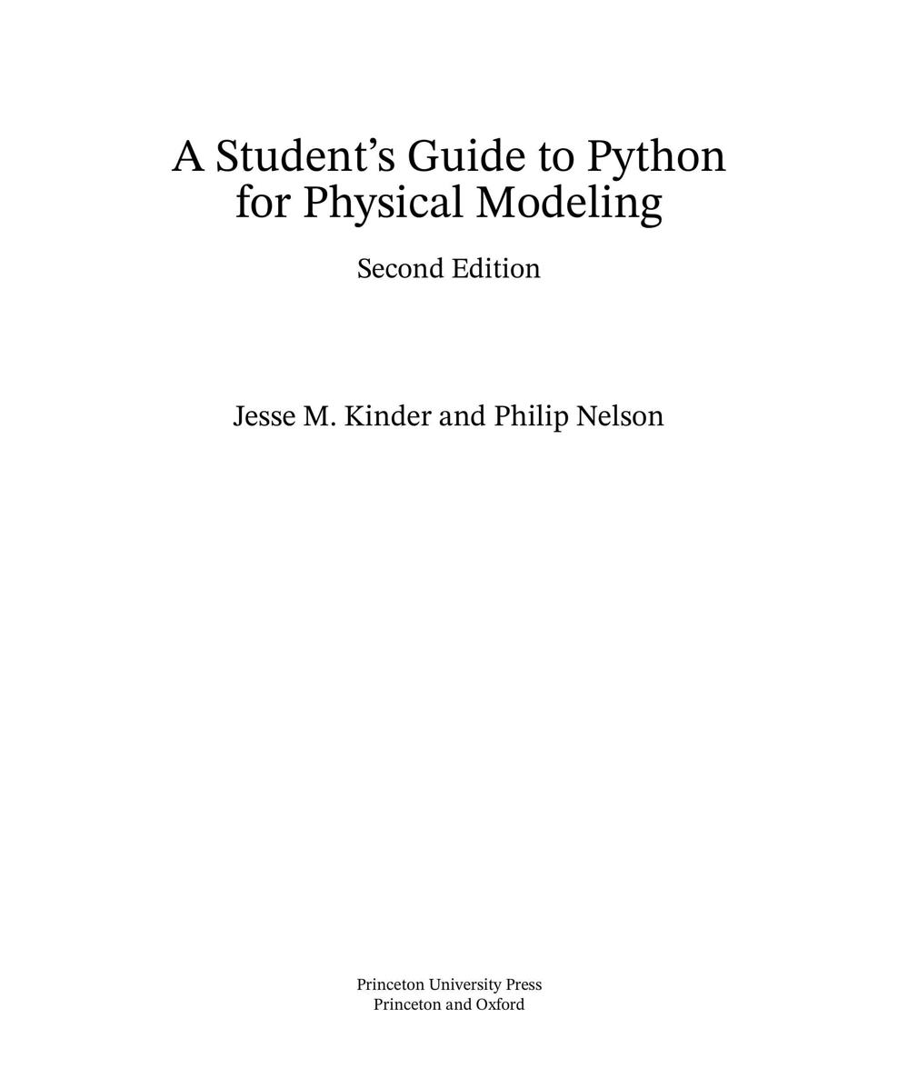 A Students Guide to Python for Physical Modeling Second Edition - photo 4