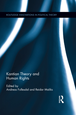 Reidar Maliks - Kantian Theory and Human Rights