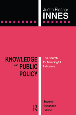 Judith Innes - Knowledge and Public Policy: The Search for Meaningful Indicators