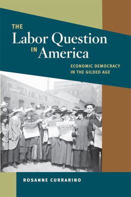 Rosanne Currarino The Labor Question in America: Economic Democracy in the Gilded Age