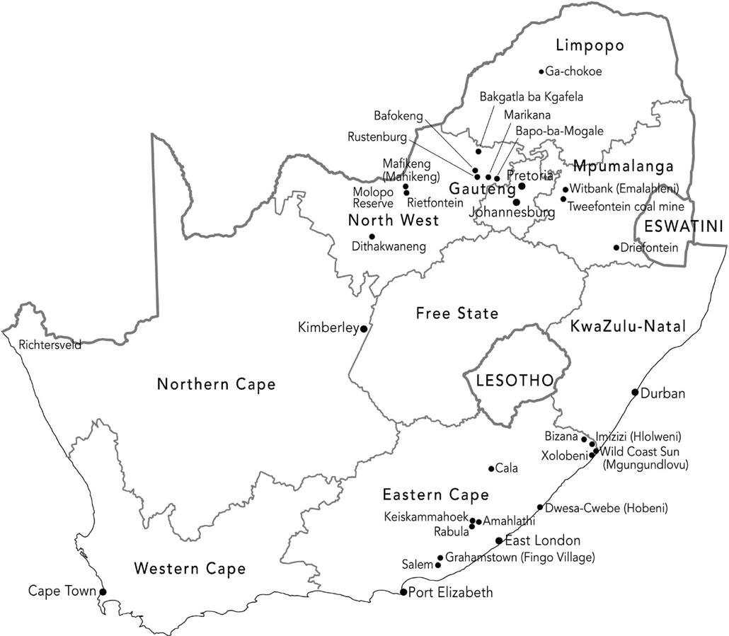 Location of key sites mentioned ACC AmaHlathi Crisis Committee ACLA - photo 2