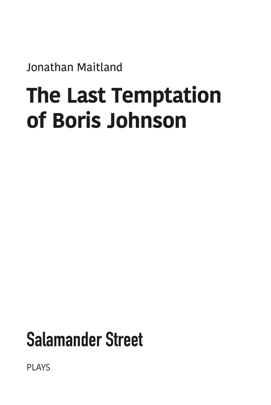 First published in 2020 by Salamander Street Ltd The Last Temptation of - photo 1