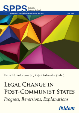 Kaja Gadowska Legal Change in Post-Communist States