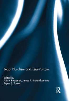 Adam Possamai - Legal Pluralism and Sharia Law