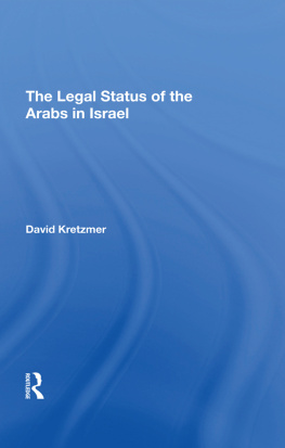 David Kretzmer - The Legal Status of the Arabs in Israel