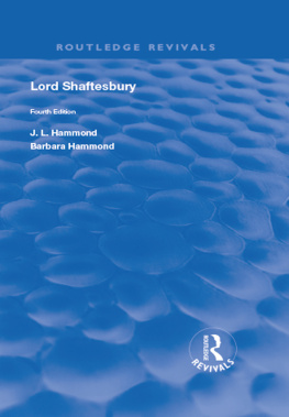 J. L. Hammond - Lord Shaftesbury