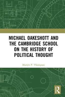 Martyn Thompson Michael Oakeshott and the Cambridge School on the History of Political Thought