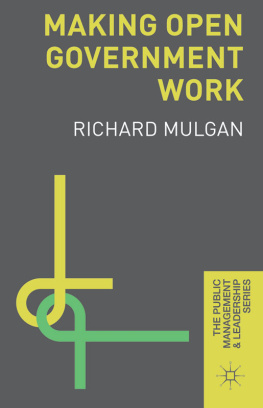 Richard Mulgan - Making Open Government Work