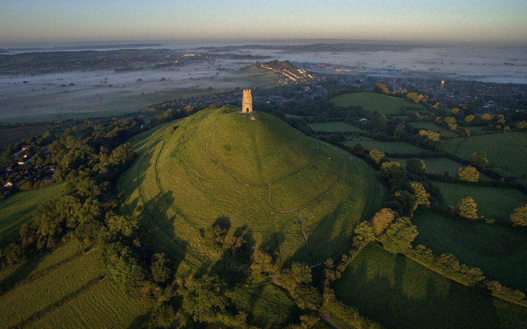 Glastonbury Tor looking out over the Somerset Levels a royal island chosen by - photo 12