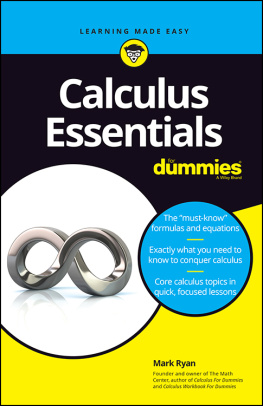 Mark Ryan - Calculus Essentials for Dummies