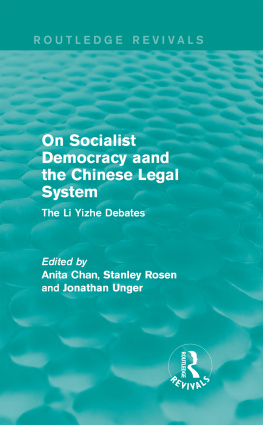 Anita Chan - On Socialist Democracy and the Chinese Legal System: The Li Yizhe Debates