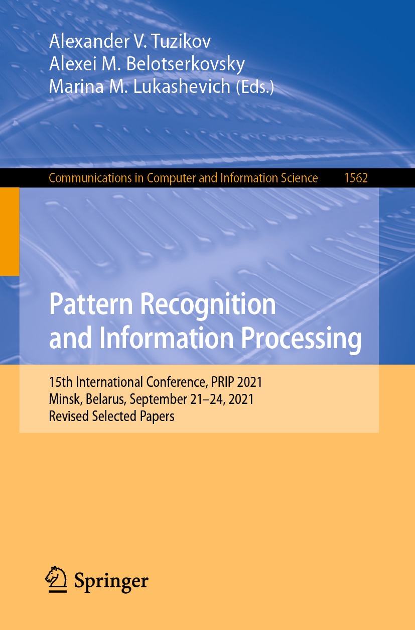 Book cover of Pattern Recognition and Information Processing Volume 1562 - photo 1