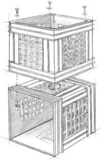 Milk crates provide an easy way to build an inverted carboy stand for the - photo 2