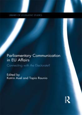 Katrin Auel - Parliamentary Communication in EU Affairs: Connecting With the Electorate?