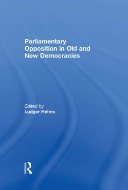 Ludger Helms - Parliamentary Opposition in Old and New Democracies