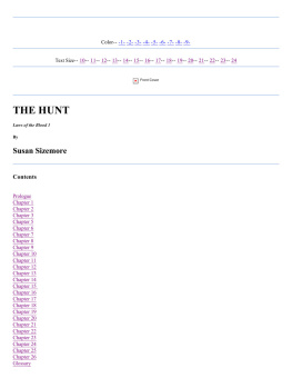 Susan Sizemore - The Hunt