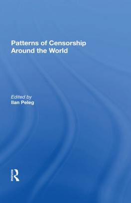 Ilan Peleg Patterns of Censorship Around the World
