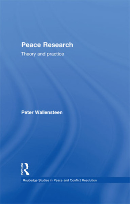 Peter Wallensteen - Peace Research: Theory and Practice