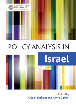 Gila Menahem - Policy Analysis in Israel