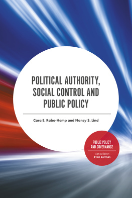 Cara E. Rabe-Hemp - Political Authority, Social Control and Public Policy