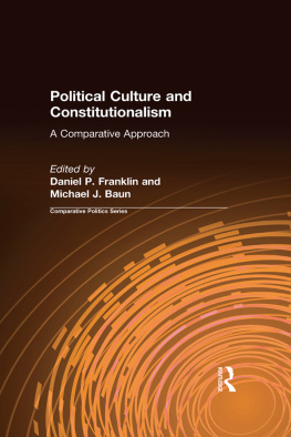 Daniel P. Franklin - Political Culture and Constitutionalism: A Comparative Approach