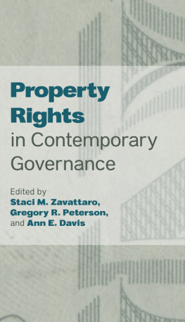 Staci M. Zavattaro Property Rights in Contemporary Governance