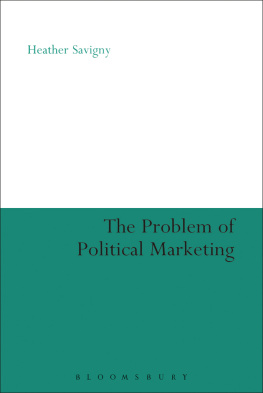 Heather Savigny - The Problem of Political Marketing