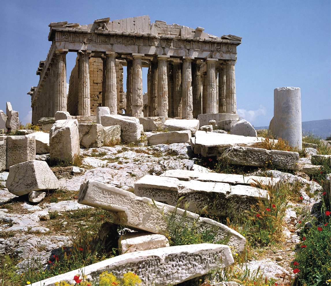 The Parthenon sits atop the Acropolis hill overlooking Athens Afternoon - photo 4