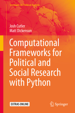 Josh Cutler - Computational Frameworks for Political and Social Research with Python