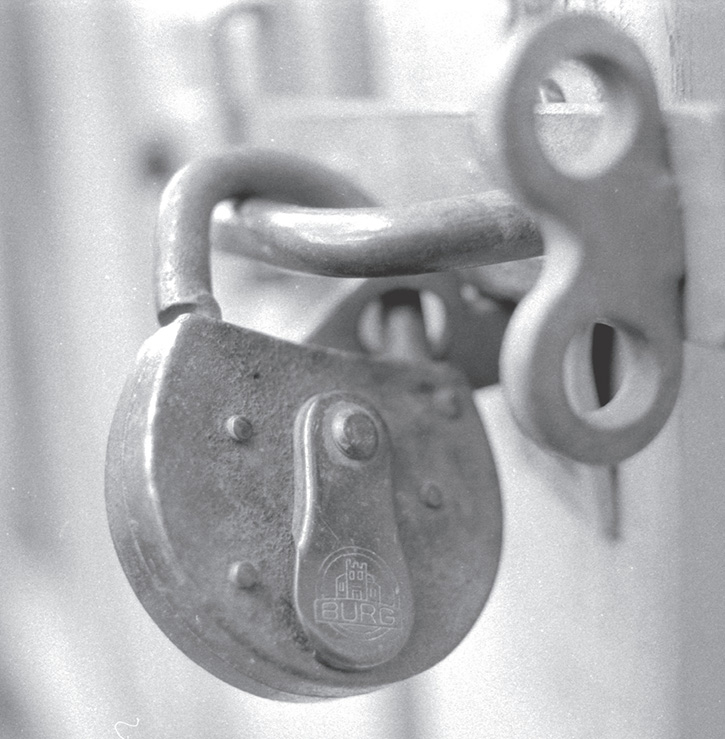 The lock to our back yard Shot with a Ricoh KR-10X SLR and a 50mm lens with - photo 1