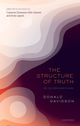 Donald Davidson The Structure of Truth