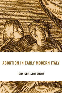 John Christopoulos - Abortion in Early Modern Italy