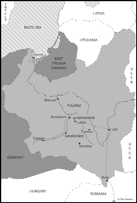 POLANDS FRONTIERS OVER THE CENTURIES Map II - Poland 1025 Map III - Poland - photo 4