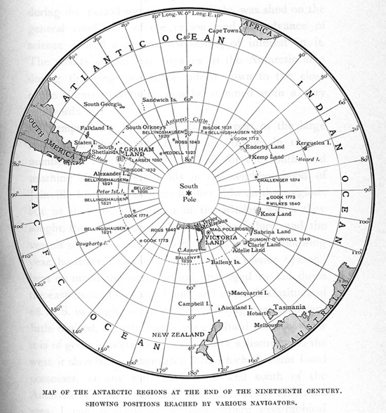 Antarctic map showing what was known in 1900 before the Discovery expedition - photo 3