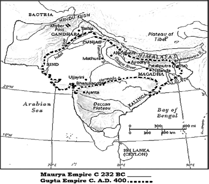 Map 1 South Asia Under the Mauryas and Guptas Map 2 South Asia Under the - photo 2