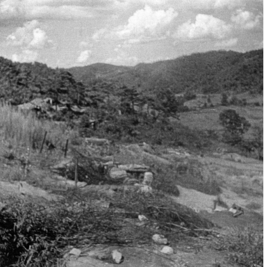 View across 3 mortar position June 1952 Unknown American soldier on 3 - photo 17