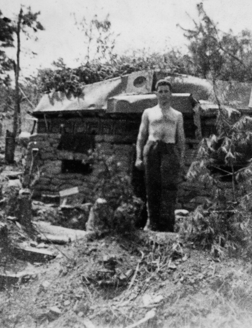 The author outside the command bunker 3 mortar position June 1952 Note the - photo 23