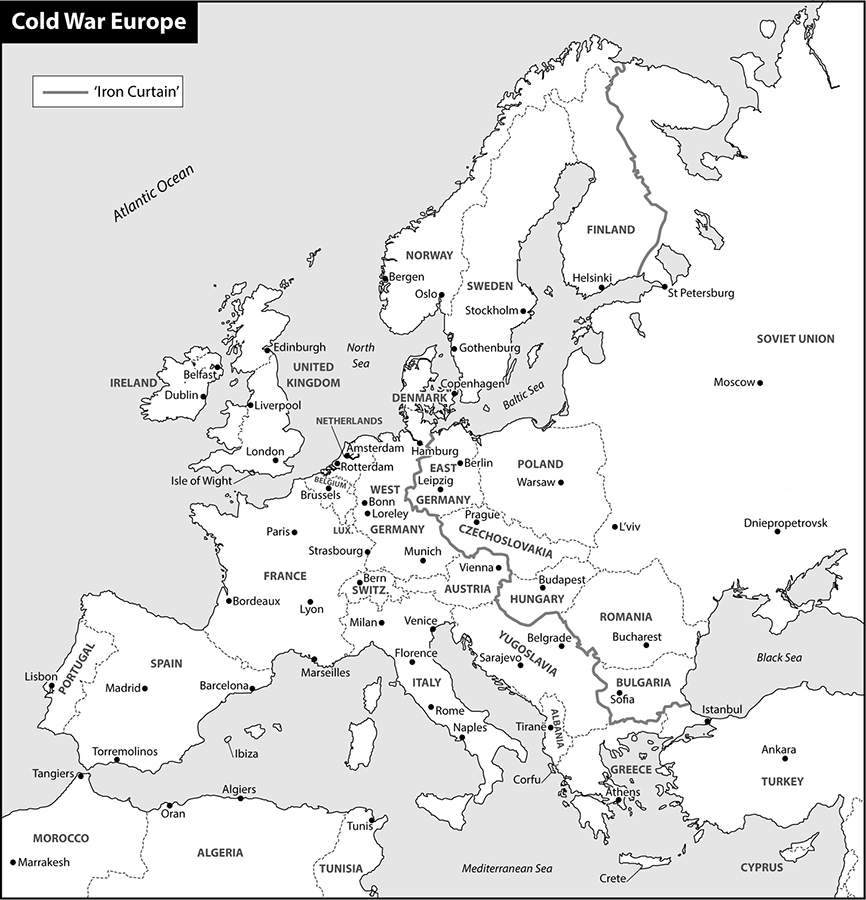 Map of Cold War Europe Martin Lubikowski ML Design 2016 Youth travel - photo 3