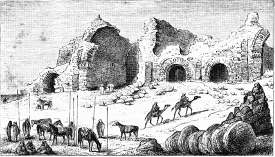 RUINS OF PALACE OF EL HADDR Frontispiece Vol II BEDOUIN TRIBES OF THE - photo 3